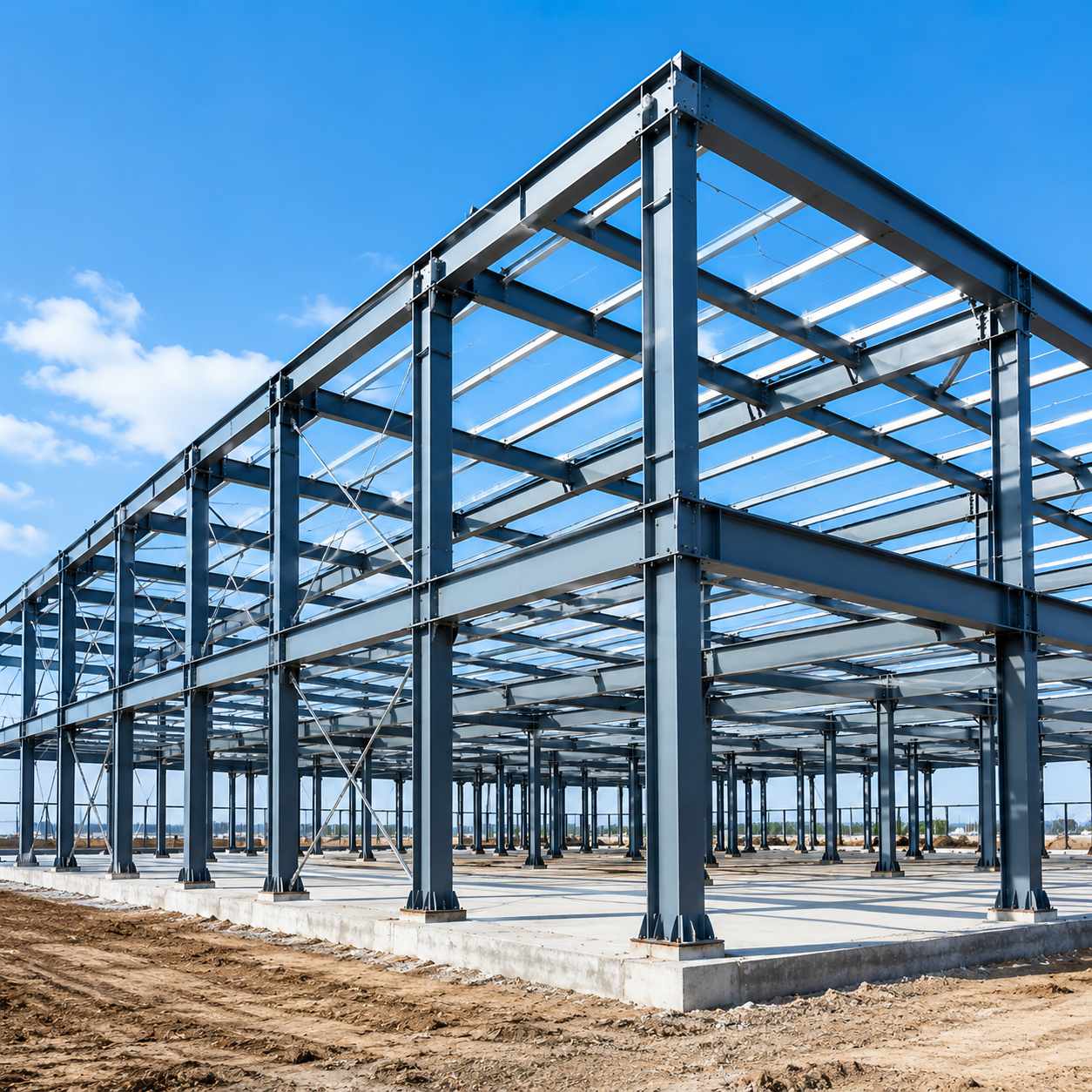بناء الهيكل الصلب للخدمة الشاقة القابل للتخصيص Q355B Steel لبناء المستودعات التجارية