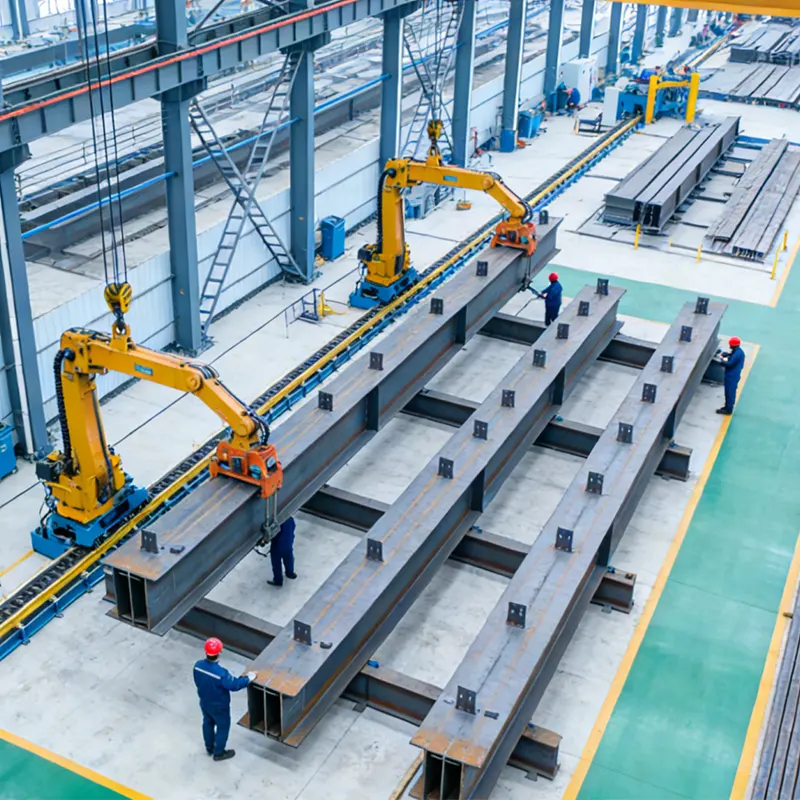 ورشة تجميع الهياكل الفولاذية الجاهزة